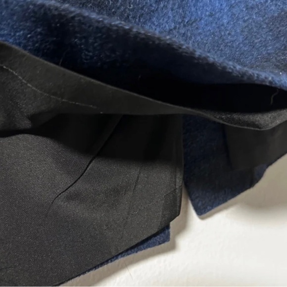 Loft Blue Black Buffalo Plaid Mini Skirt Women’s Size 0 Academia Western Fall - Picture 10 of 11